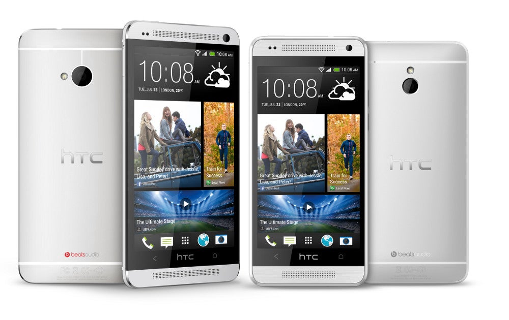 (L-R) The HTC One and HTC One Mini.