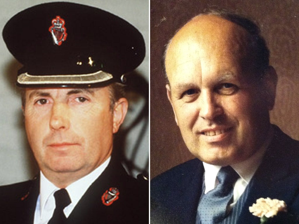 Chief Supt Harry Breen (left) and Supt Bob Buchanan were shot dead in 1989 shortly after meeting a senior garda in Dundalk, Co Louth. An officer tipped off the IRA about their movements