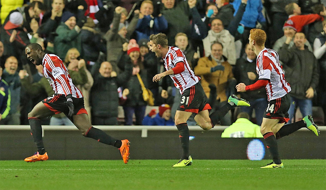 Jozy Altidore, left, finished well to give Sunderland an unlikely lead