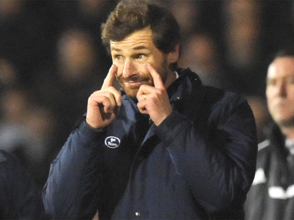 Andre Villas-Boas gestures to his players