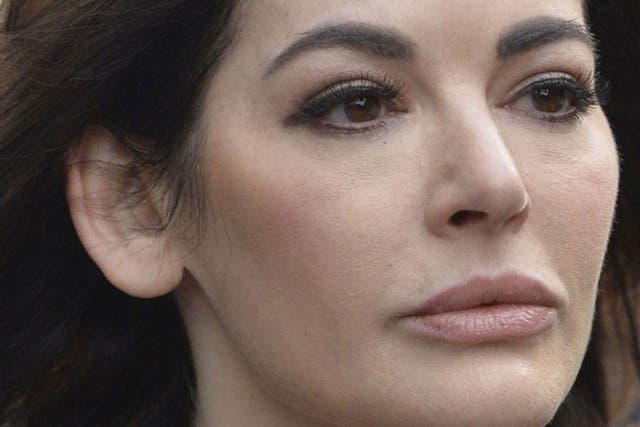 Celebrity chef Nigella Lawson arrives at Isleworth Crown Court in west London