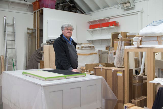 Holed away: Alan Johnston in his Edinburgh studio