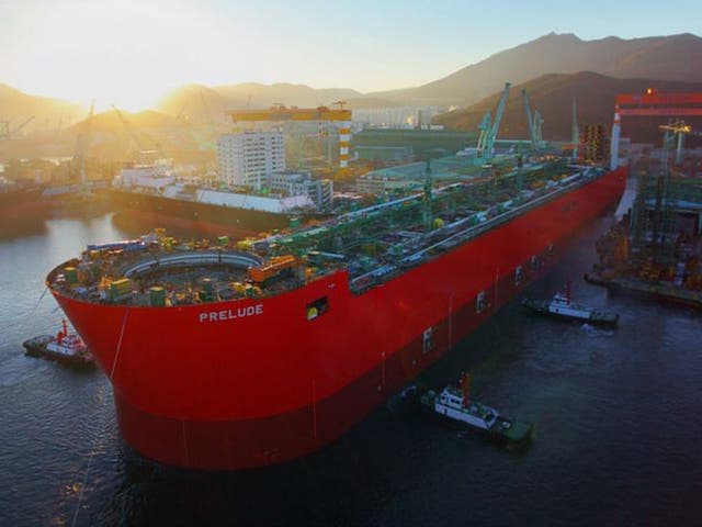 The vessel, which can't technically be described as a ship as it is towed between destinations, is longer than the Empire State Building is high and weighs an astonishing 600,000 tonnes. 