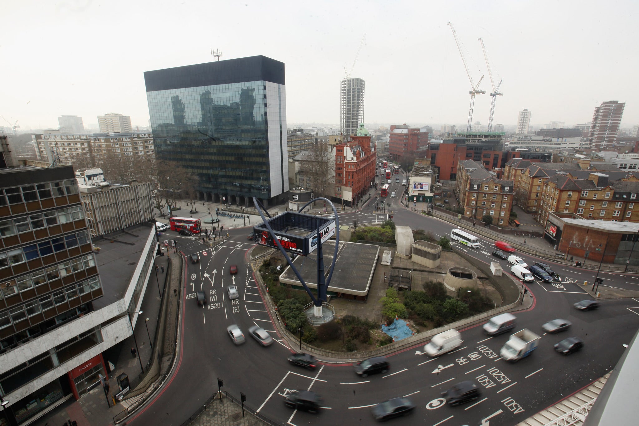The Old Street roundabout in Shoreditch, also known as 'Silicon Roundabout', forms the hub for London's digital sector.