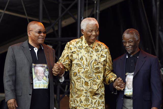 Nelson Mandela's successors Jacob Zuma (left) and Thabo Mbeki (right) have largely failed to follow his example 