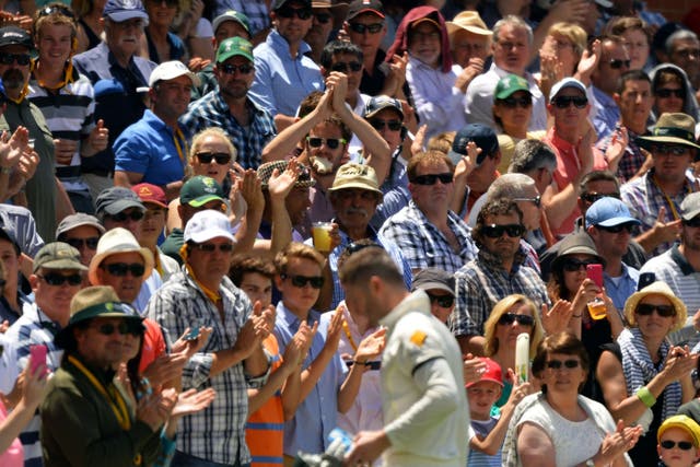 Michael Clarke is given a standing ovation as he leaves the field