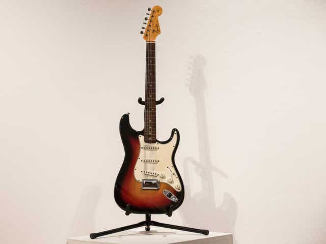 The Fender Stratocaster played by Dylan at the Newport Folk Festival has become the most expensive guitar sold at auction