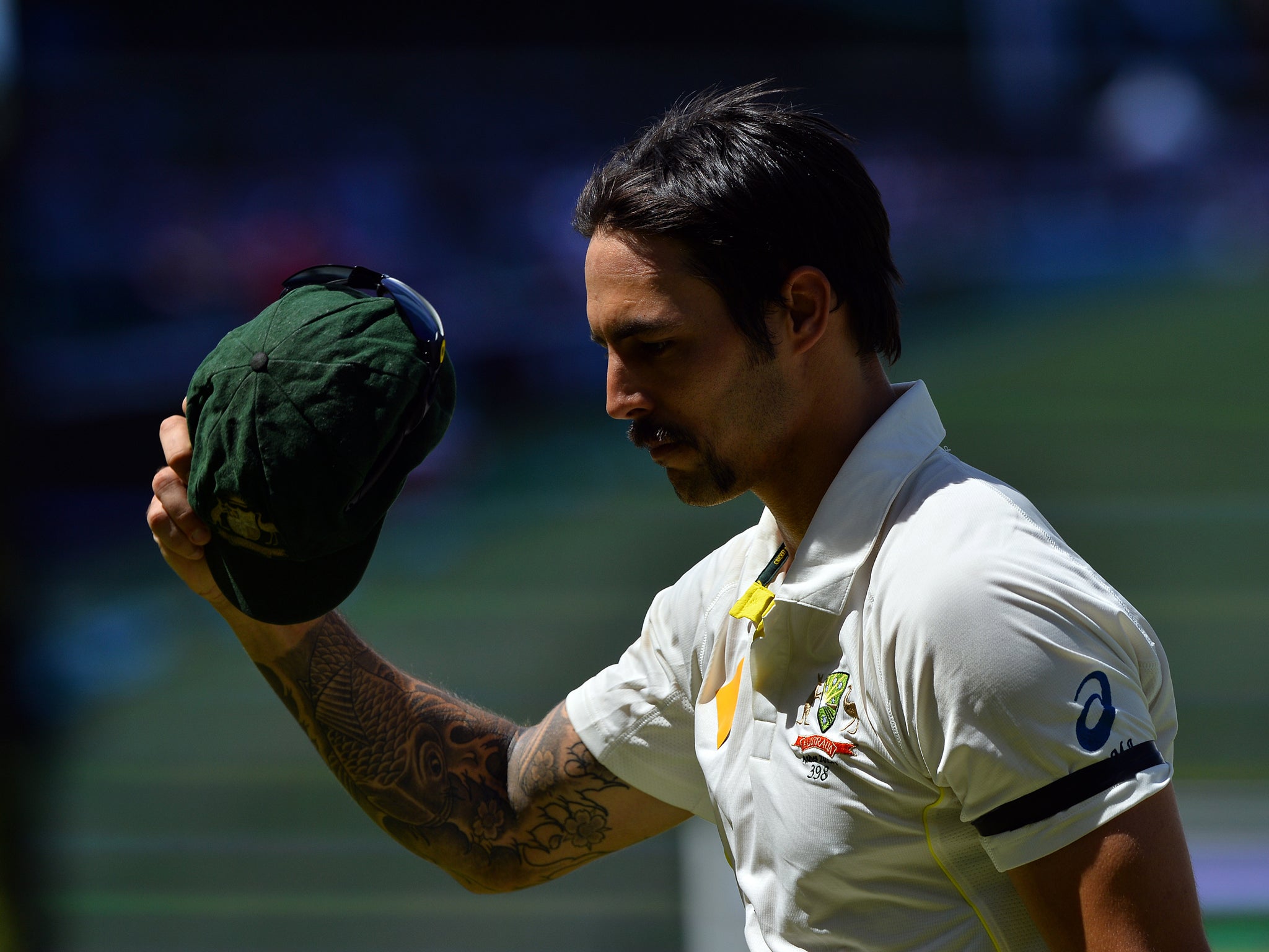 Australia bowler Mitchell Johnson destroyed England's batting line-up on day three of the Second Test