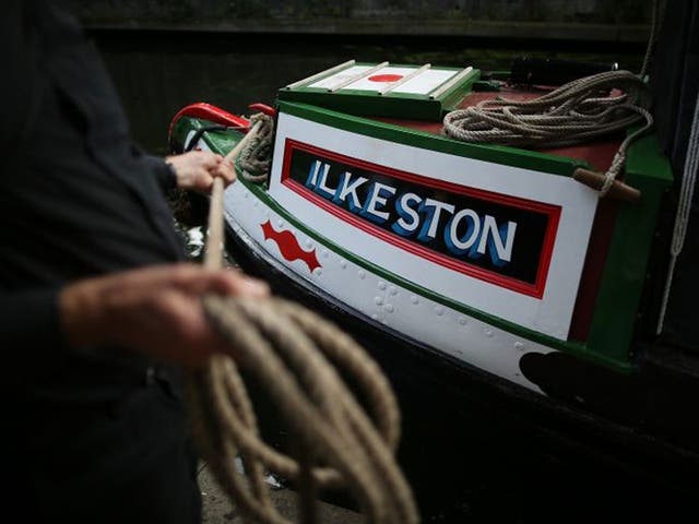 Water berth: A narrow boat on the Regent’s Canal, one of the most popular mooring  sites  in London