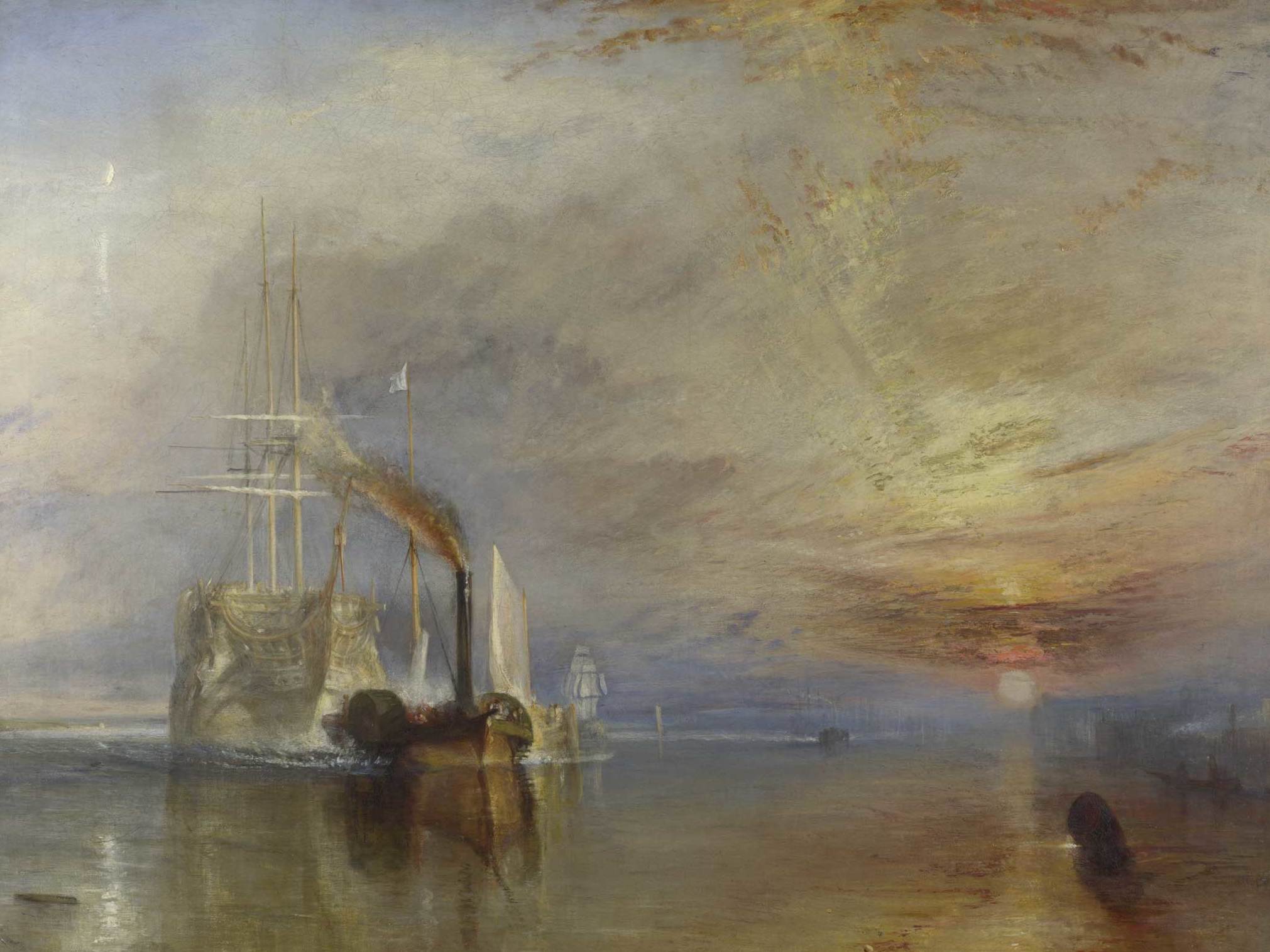 The Fighting Temeraire, tugged to her last Berth to be broken up, 1838, by Turner