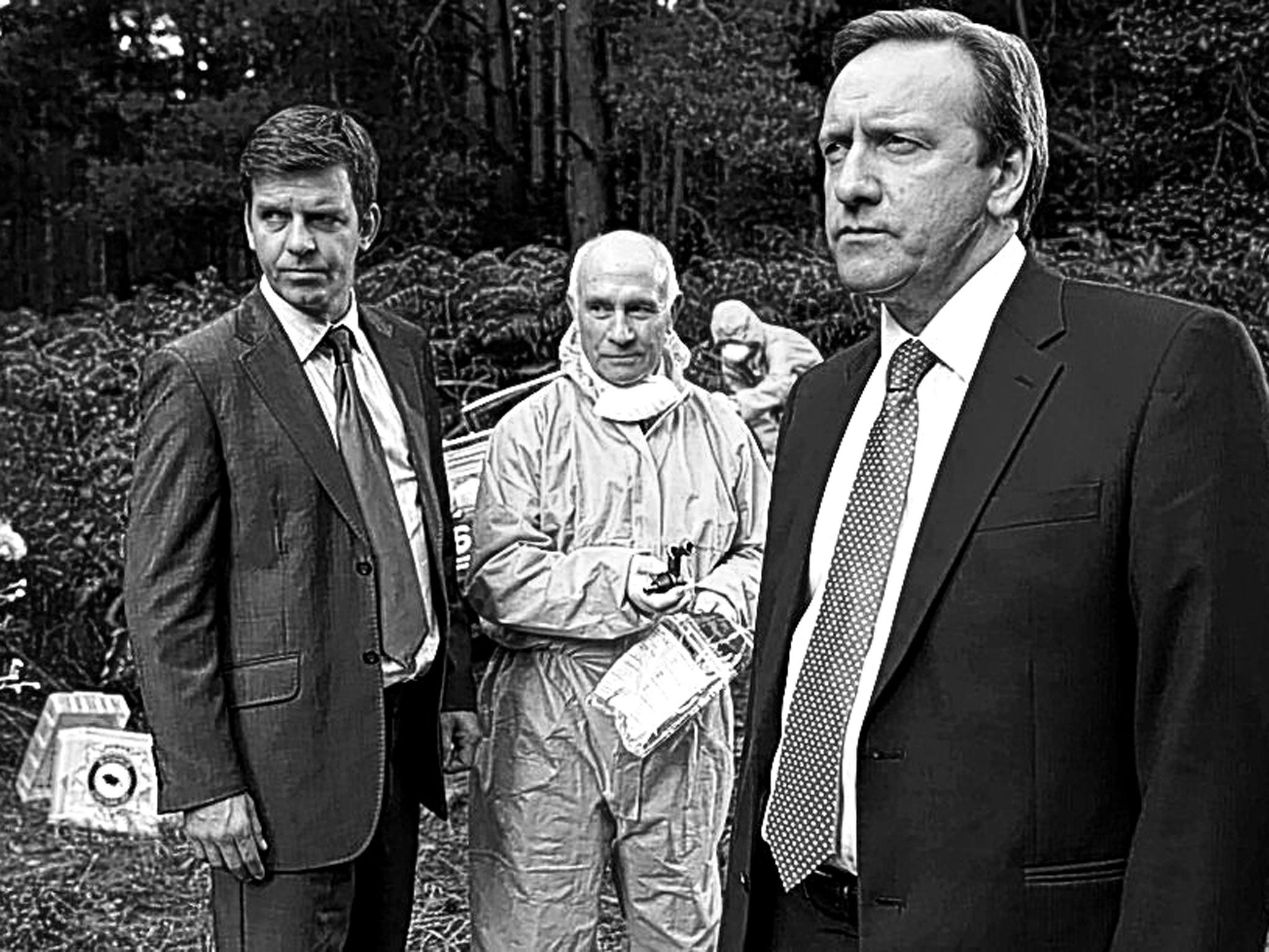 Jackson, centre, in one of his final appearances in 'Midsomer Murders'