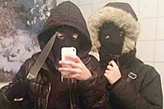 A teenage girl in Sweden has been convicted of robbery after taking a pre-crime selfie wielding a knife
