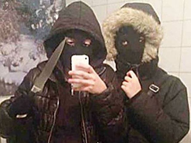 A teenage girl in Sweden has been convicted of robbery after taking a pre-crime selfie wielding a knife