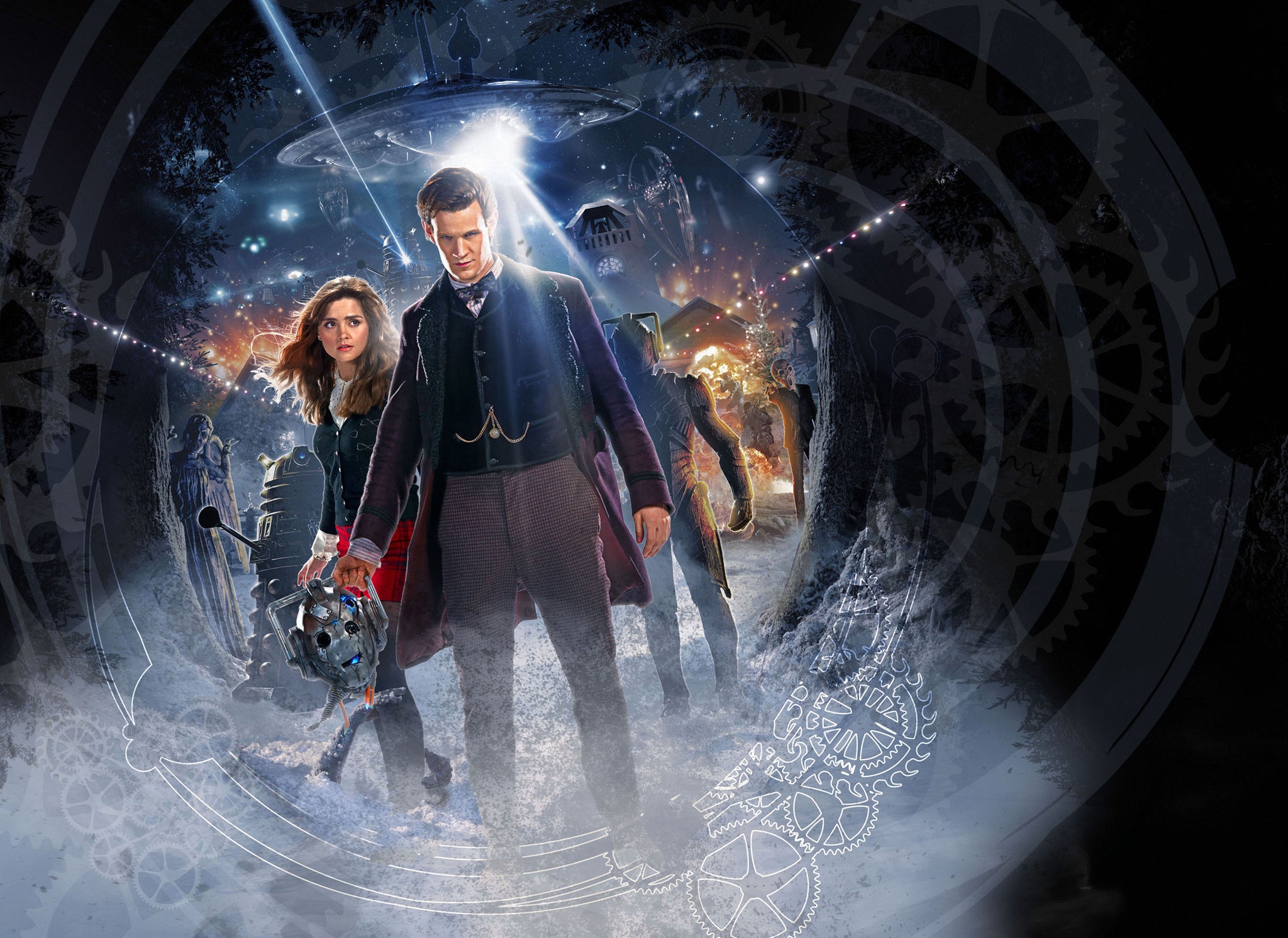 Jenna Coleman and Matt Smith in the Doctor Who Christmas specia