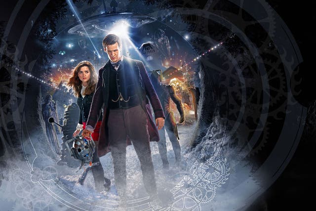 Jenna Coleman and Matt Smith in the Doctor Who Christmas special 2013