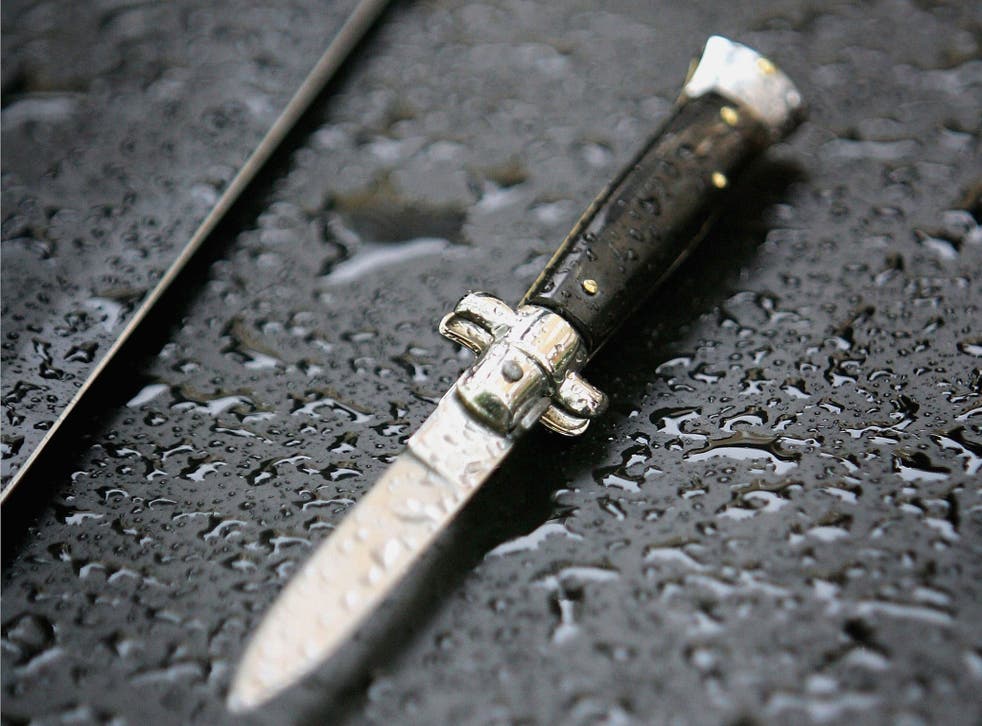 Police recovered two knives from the scene
