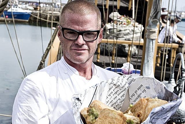 Frying the flag: the chef celebrated fish and chips in 'Heston's Great British Food'