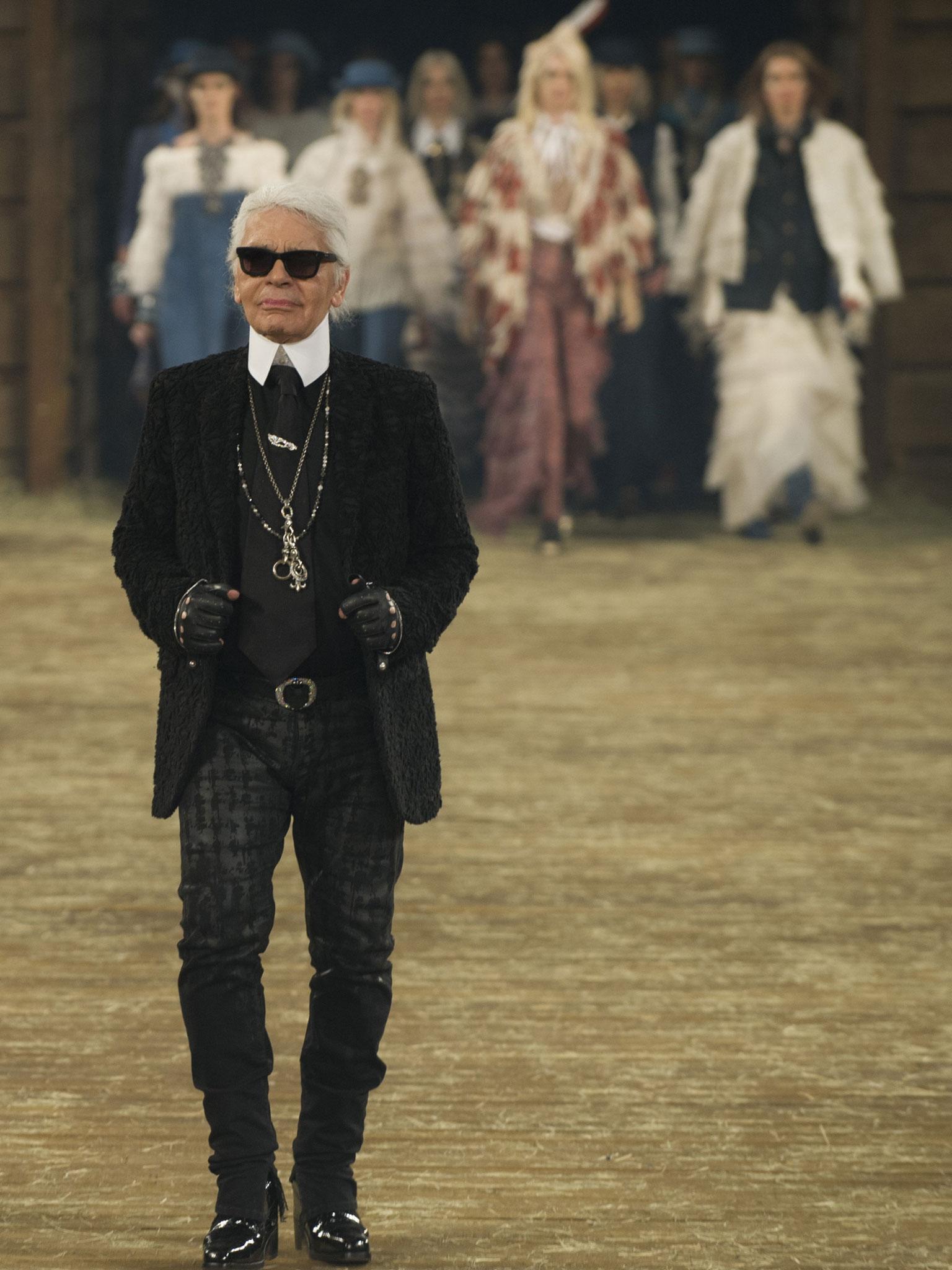 Karl Lagerfeld at the Chanel 'Metiers d'Art' Show at Fair Park in Dallas, Texas