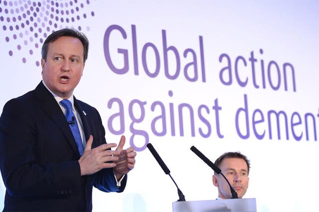 Prime Minister David Cameron speaks at the G8 Dementia Summit