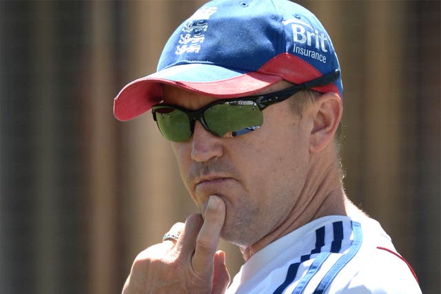 England's Andy Flower looks on during a practice session at the WACA 