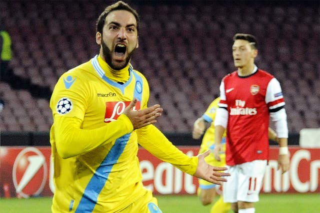 Gonzalo Higuain celebrated his goal with no small amount of passion