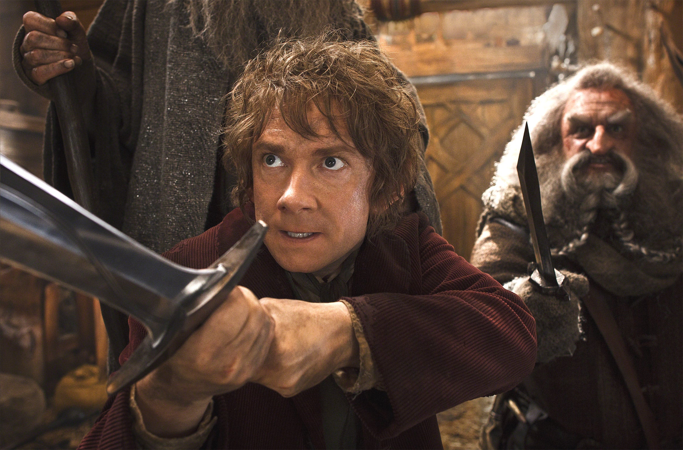 Martin Freeman as Bilbo Baggins in a scene from 'The Hobbit: The Desolation of Smaug'
