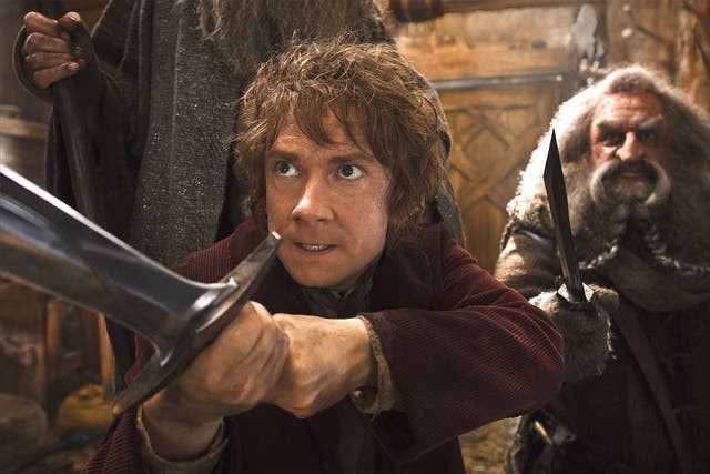 Martin Freeman as Bilbo Baggins in a scene from 'The Hobbit: The Desolation of Smaug'