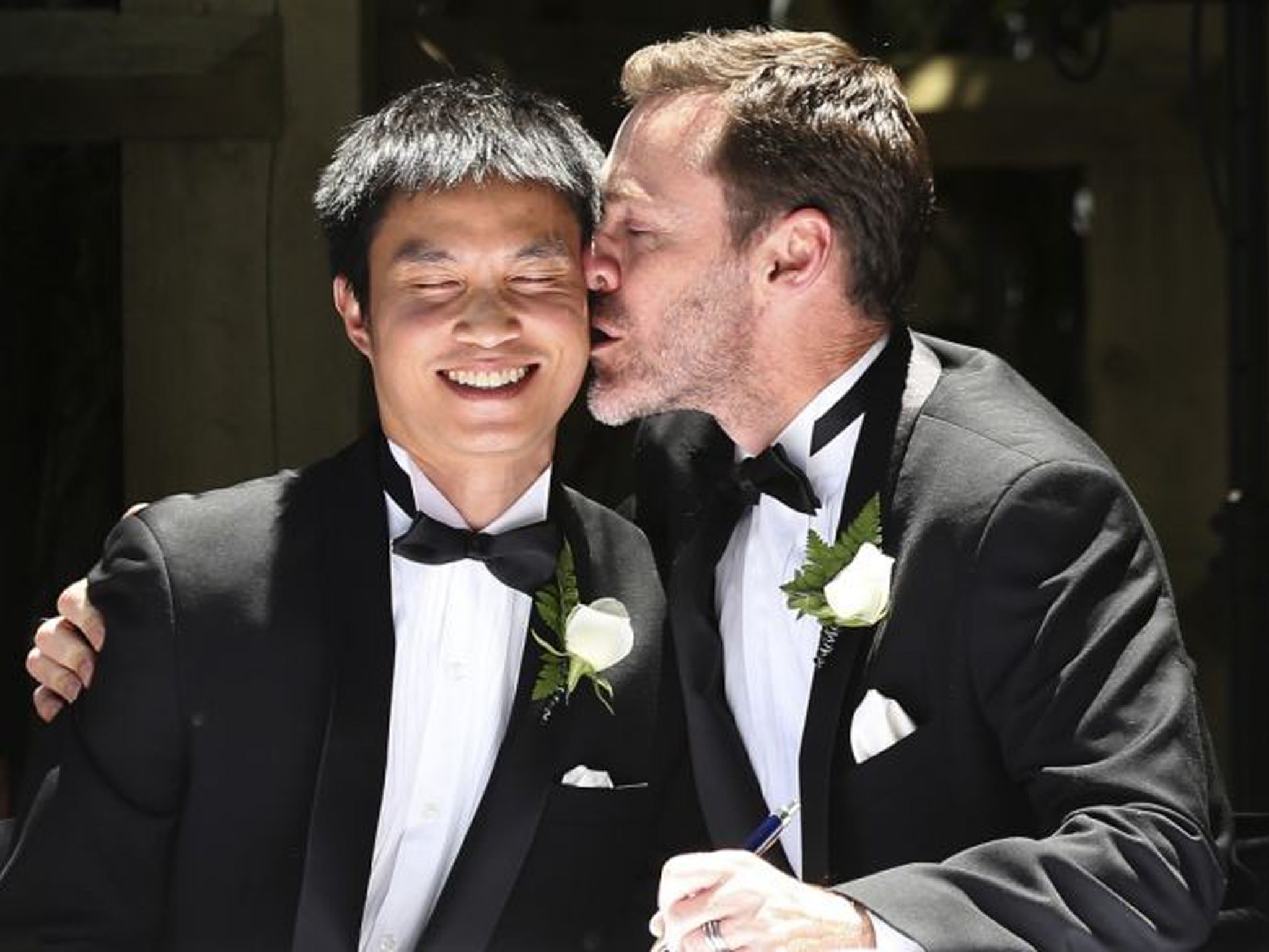 Chris Teoh and Ivan Hinton married on Saturday