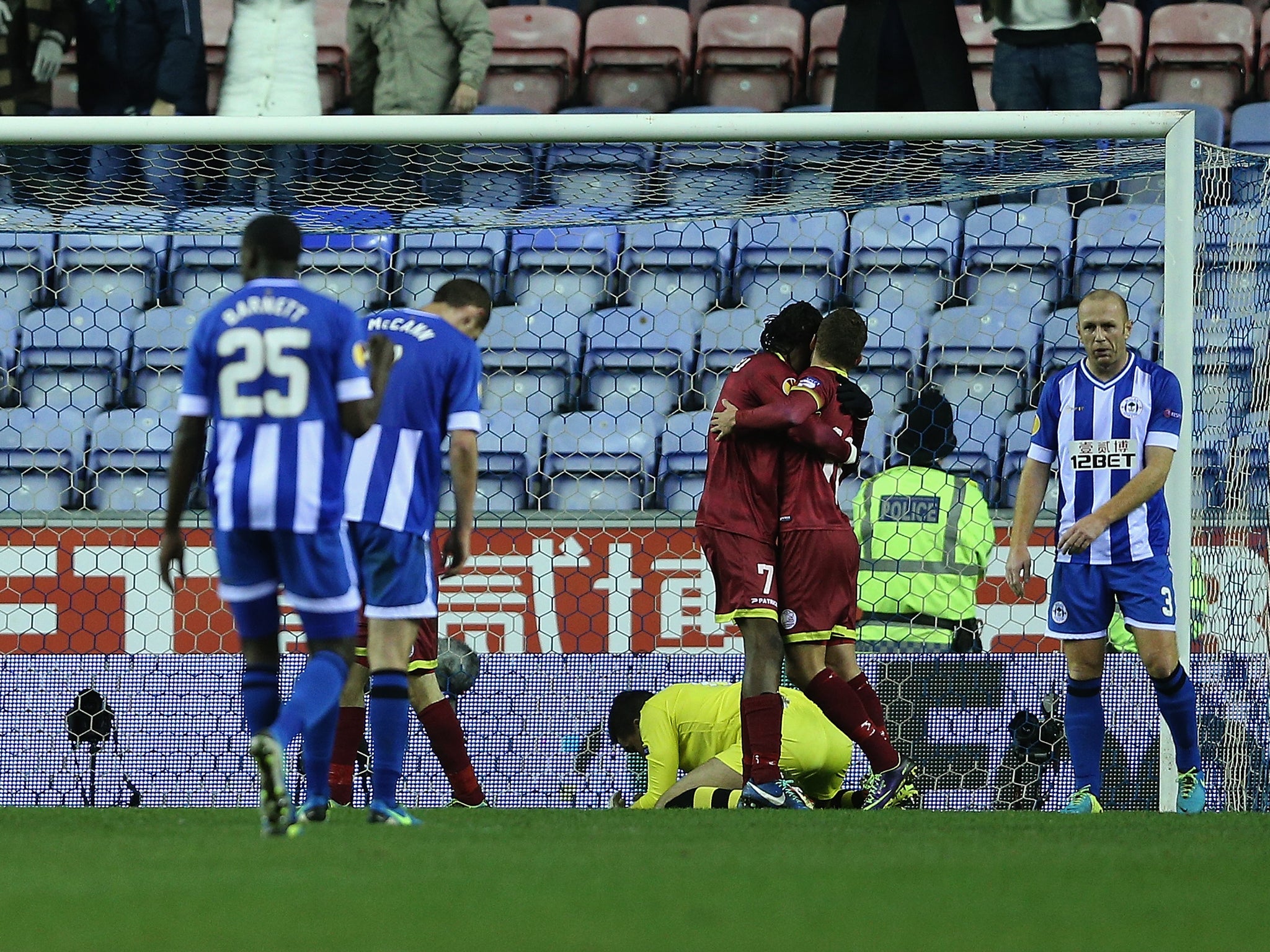 Wigan lost out to Zulte-Waregem 2-1 last time out