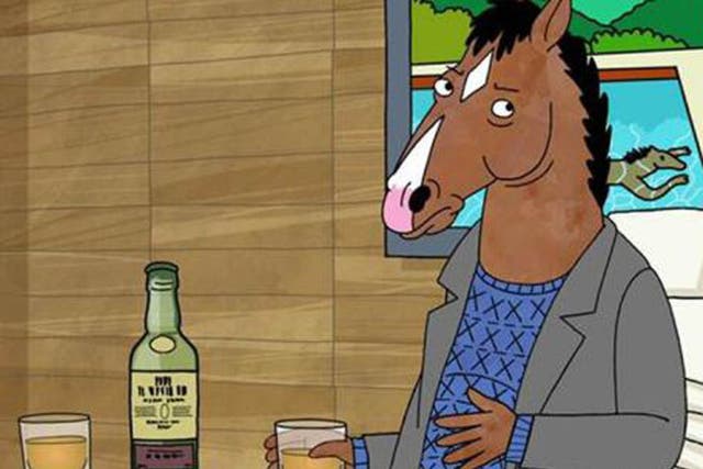 Bojack is a former alcoholic, one-time TV big-shot, horse