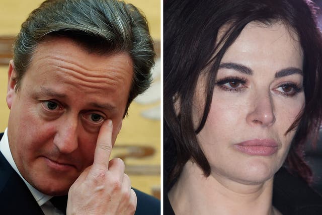 Jurors have been warned to ignore David Cameron's comments about Nigella Lawson