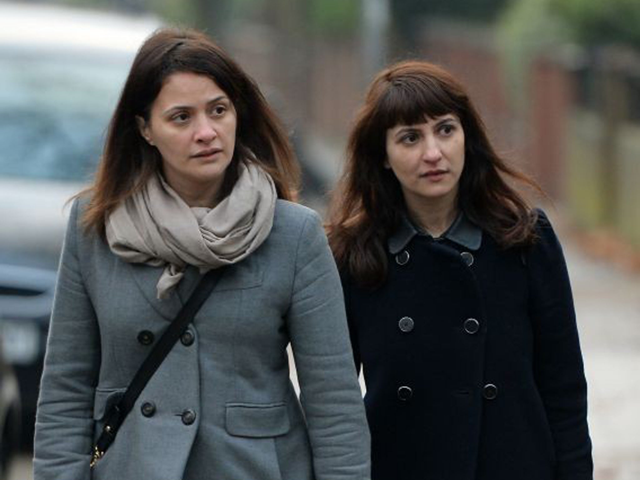 Elisabetta Grillo (left) and her sister Francesca at Isleworth Crown Court yesterday