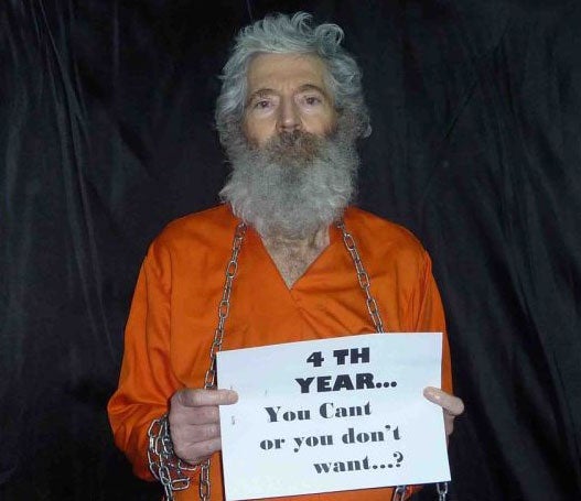 This undated handout photo provided by the family of Robert Levinson after they received it in April 2011, shows retired-FBI agent Robert Levinson