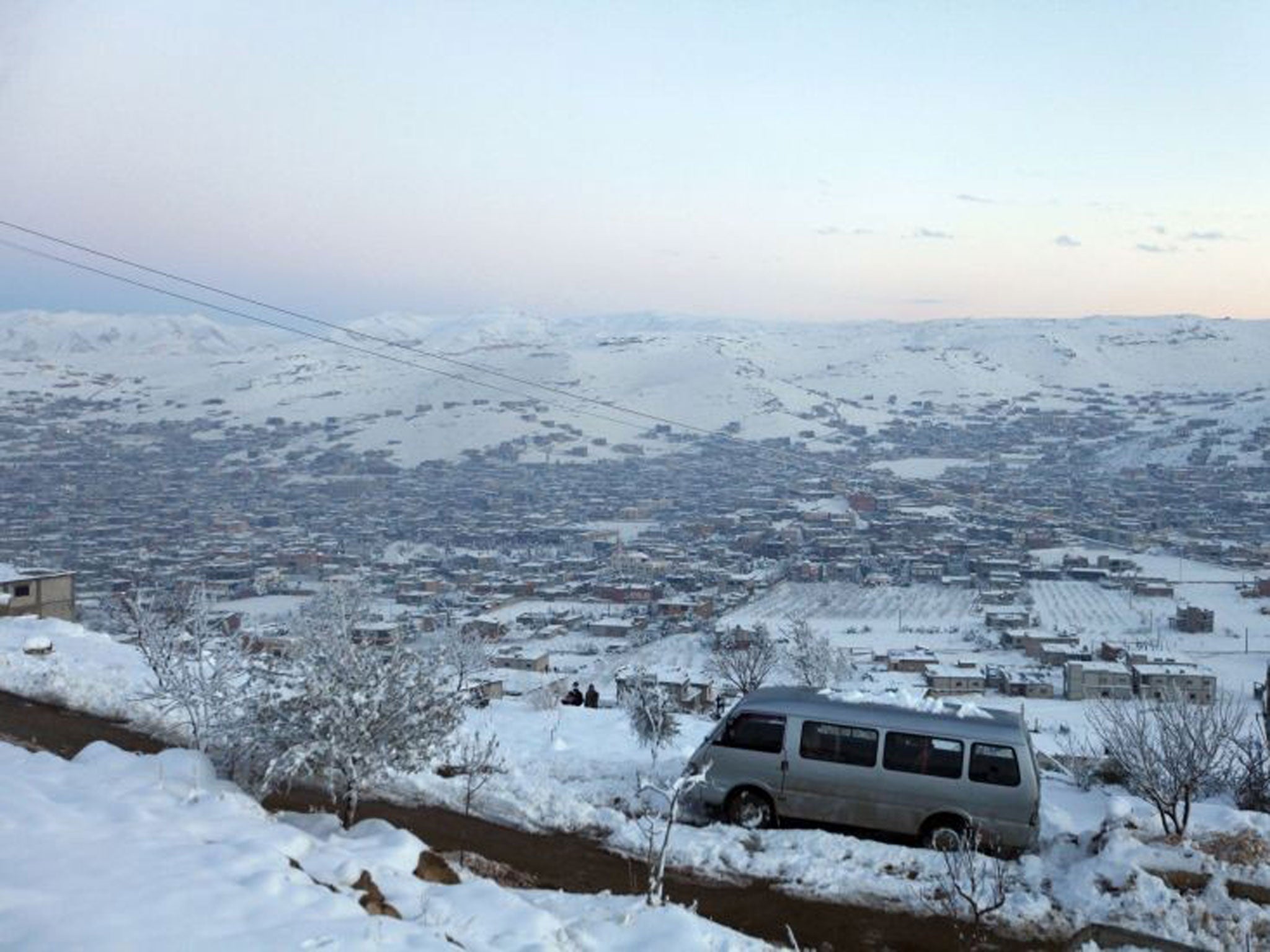 A general view of the town of Arsal in the Lebanese Bekaa valley.