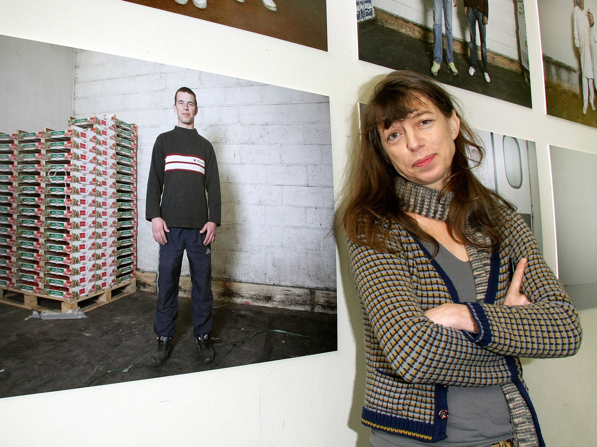 Barry in 2009 with pictures she had taken at the Rungis Market in Paris