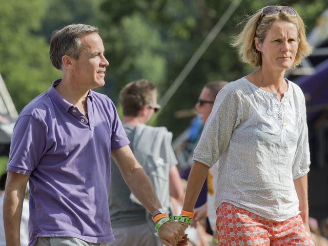 Diane Carney (pictured with her husband Mark Carney) wrote in a blog post that consumers should buy organically-produced clothes