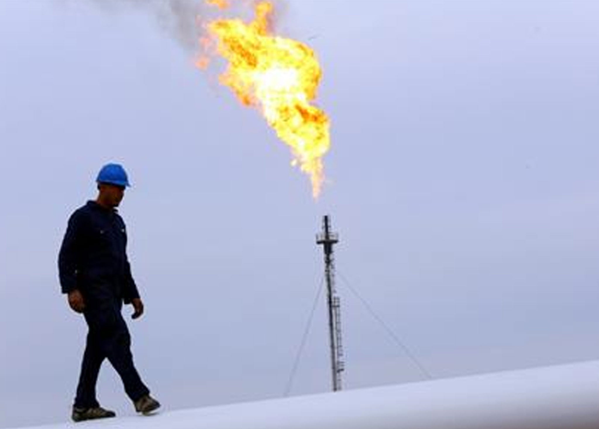A gas pipeline in Iraq