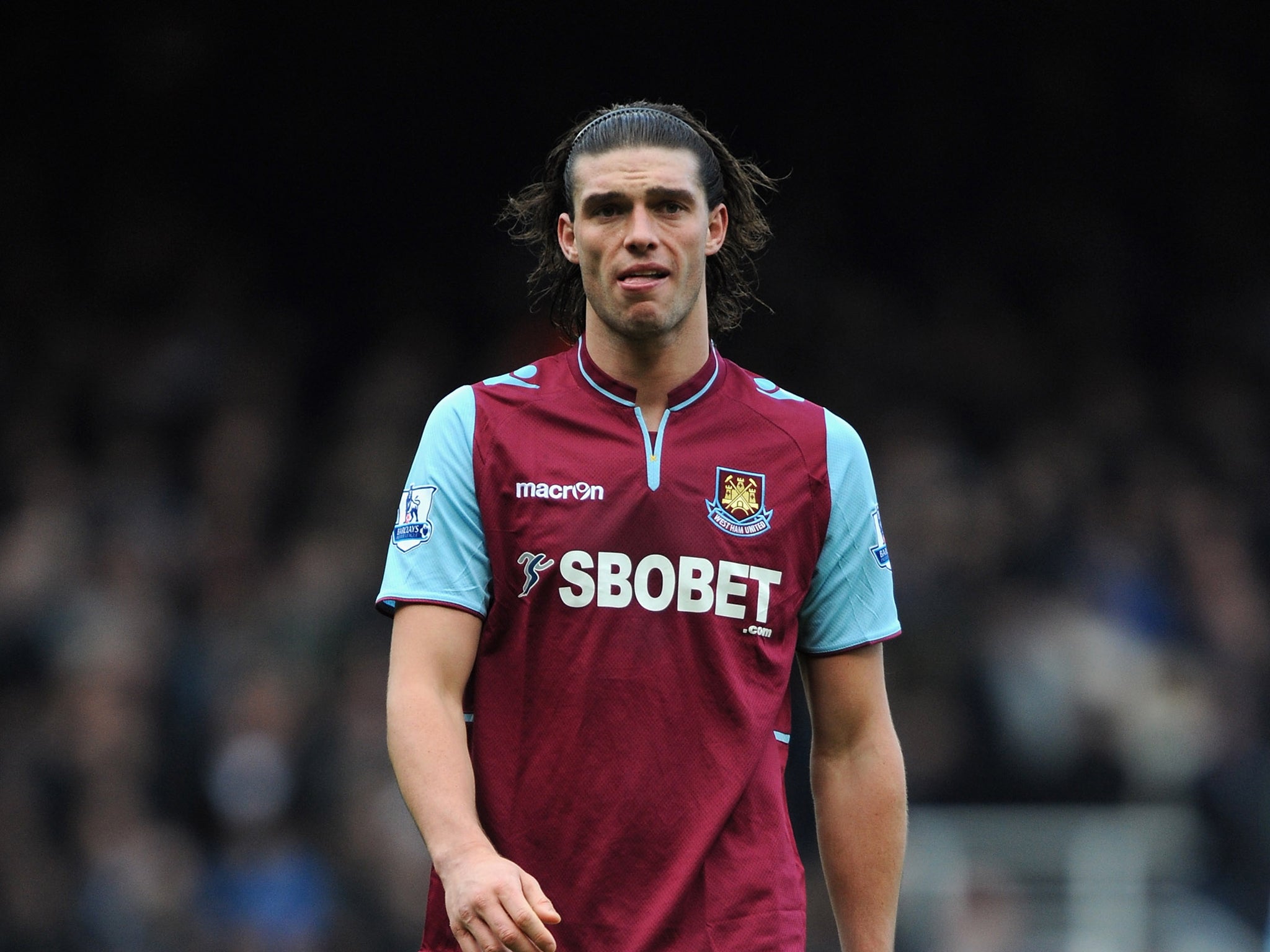 West Ham striker Andy Carroll is yet to play for the club since completing his £15m move from Liverpool