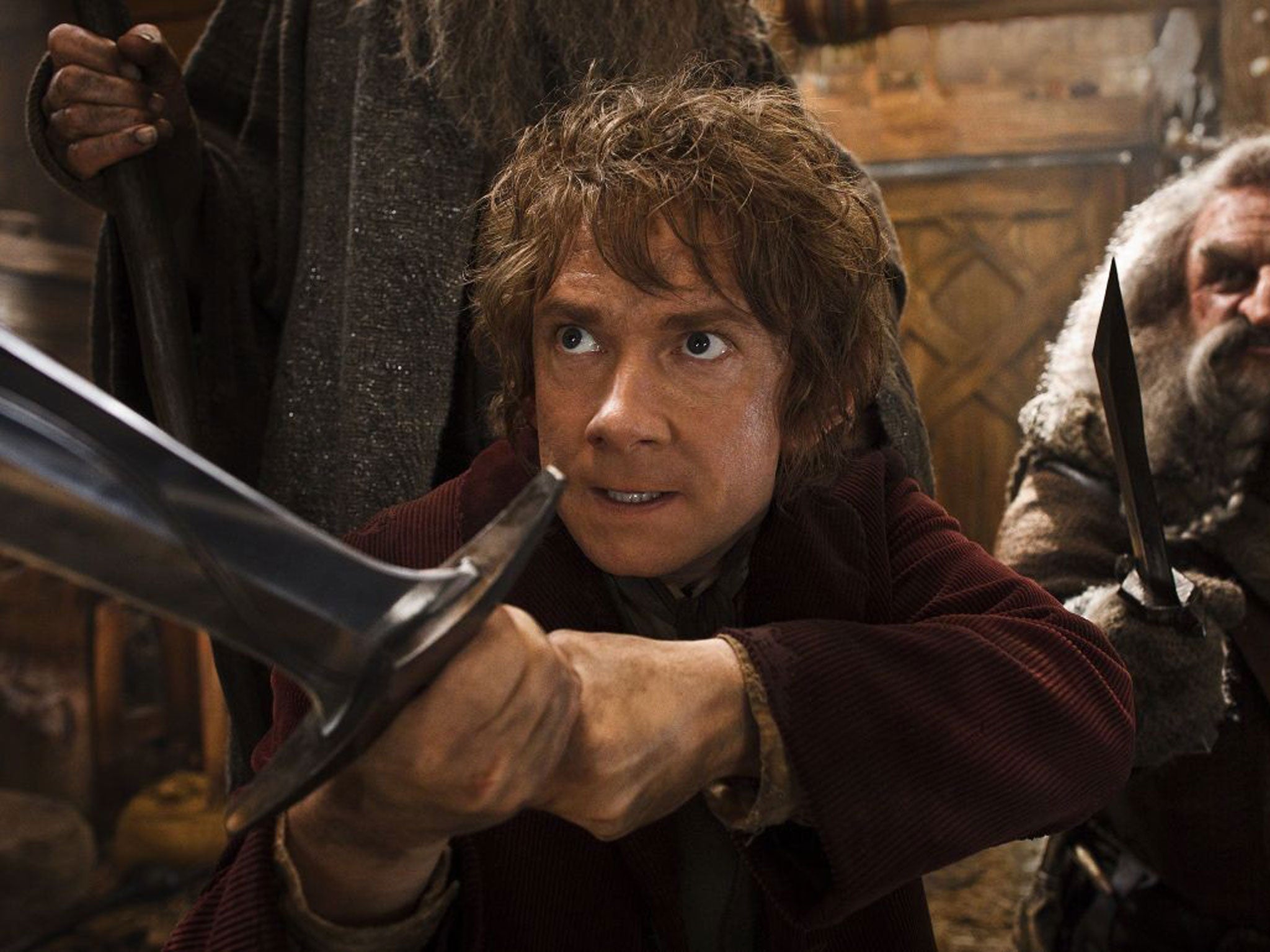 Knives out: Martin Freeman in a scene from The Hobbit: The Desolation of Smaug