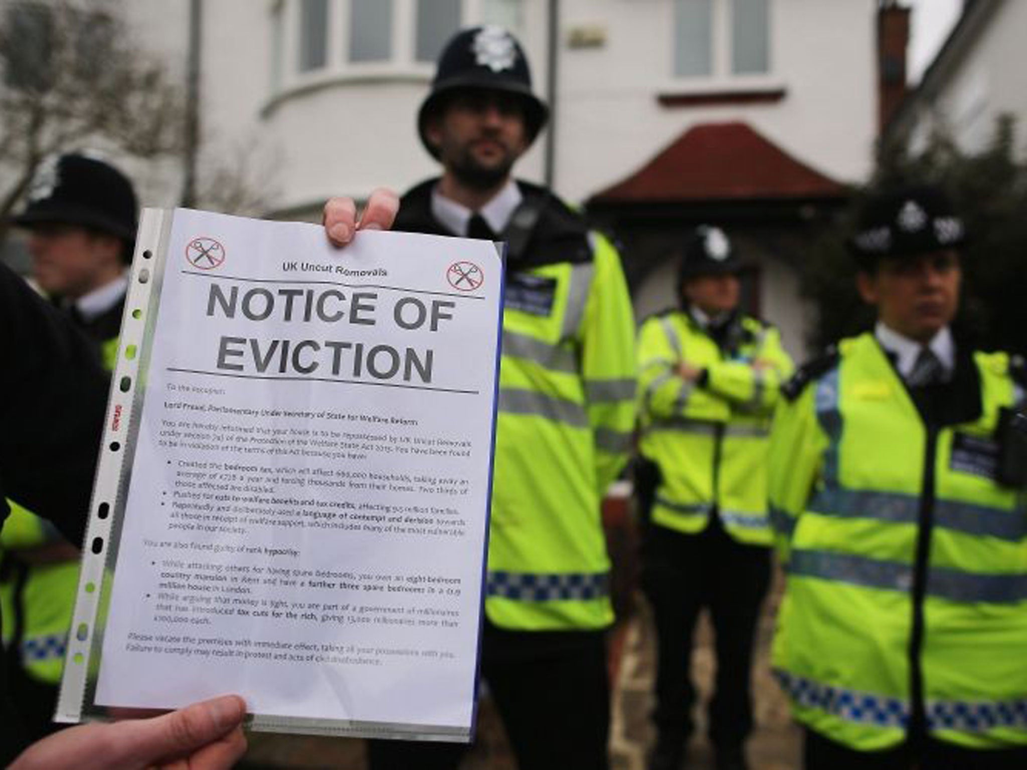 Social housing tenants in trouble over the rent face eviction