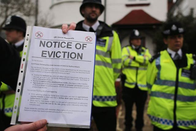 Social housing tenants in trouble over the rent face eviction