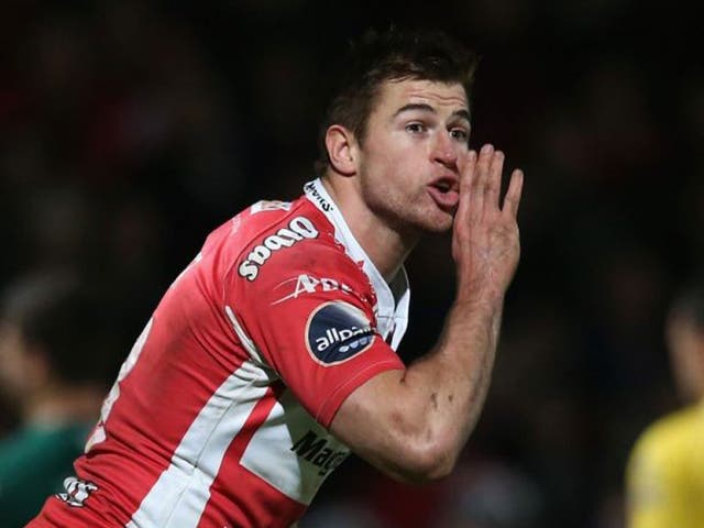 Good call: Henry Trinder’s vision, power and kicking skills have impressed England’s coaches