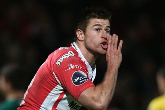 Good call: Henry Trinder’s vision, power and kicking skills have impressed England’s coaches