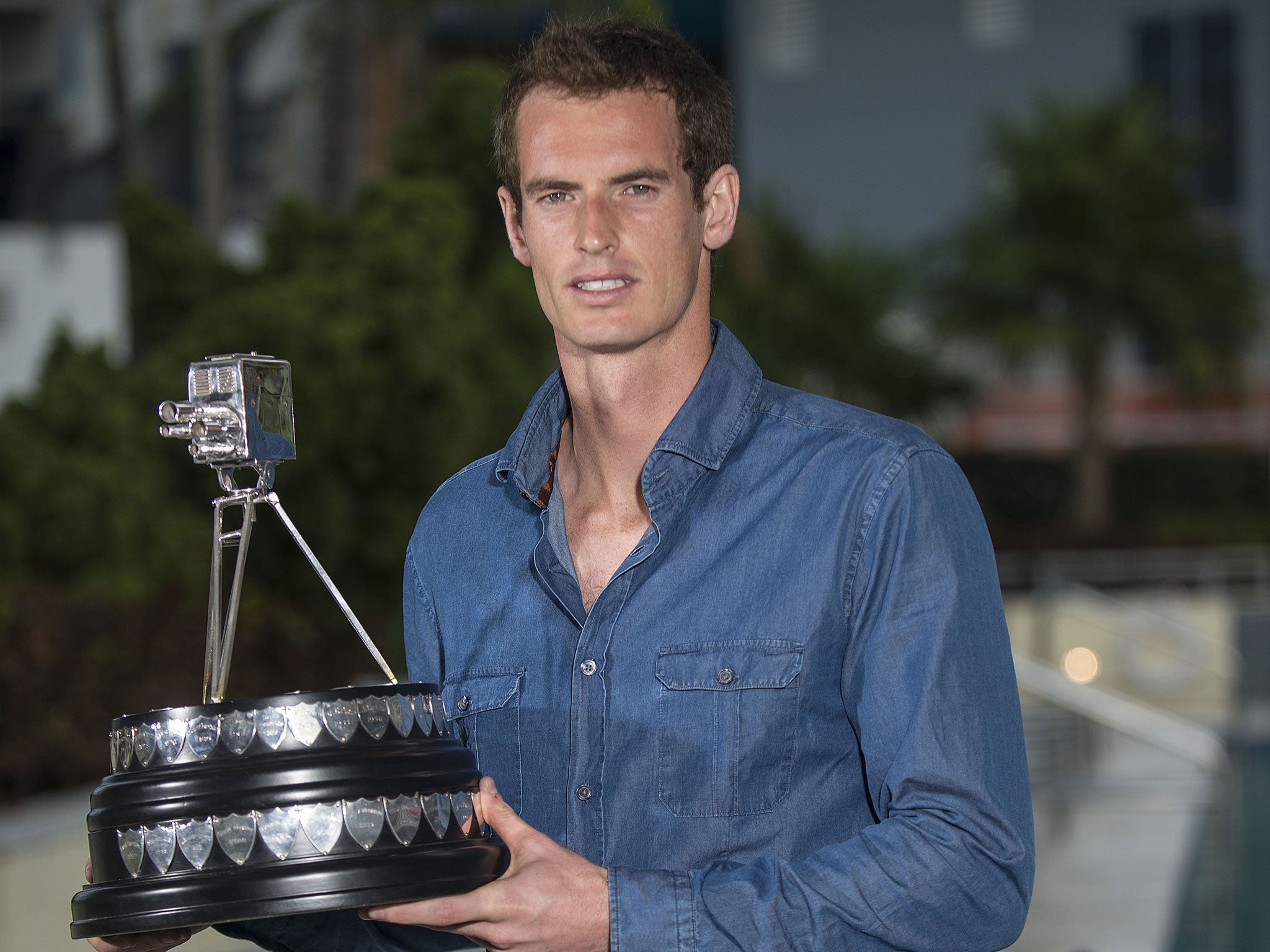 Wimbledon champion Andy Murray with his Sports Personality of the Year award