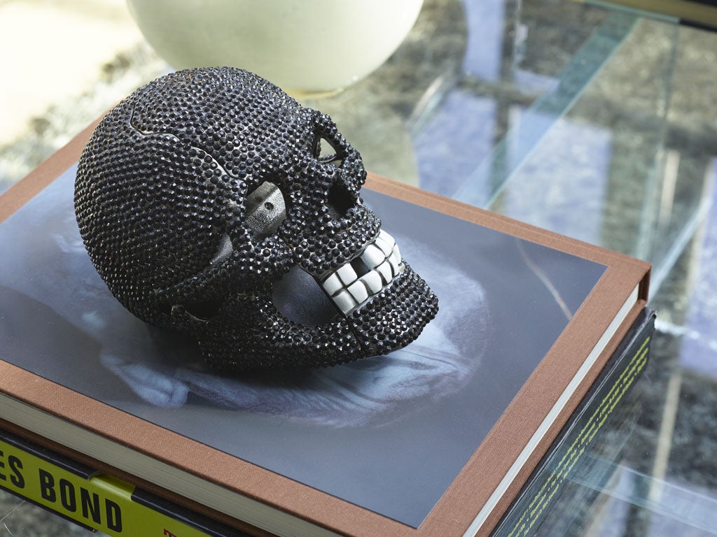 "This skull reminds me of a Damien Hirst. I got it from Los Angeles; no one needs to know it’s a phone"