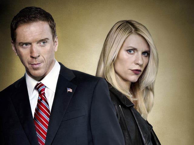 Spies like us: Claire Danes and Damian Lewis as Carrie and Brody in Homeland