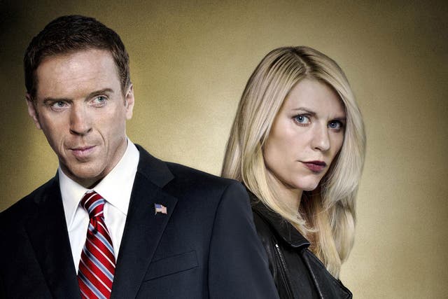 Spies like us: Claire Danes and Damian Lewis as Carrie and Brody in Homeland