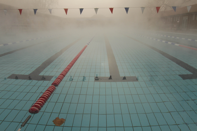 The swimming pool was evacuated (file photo) 