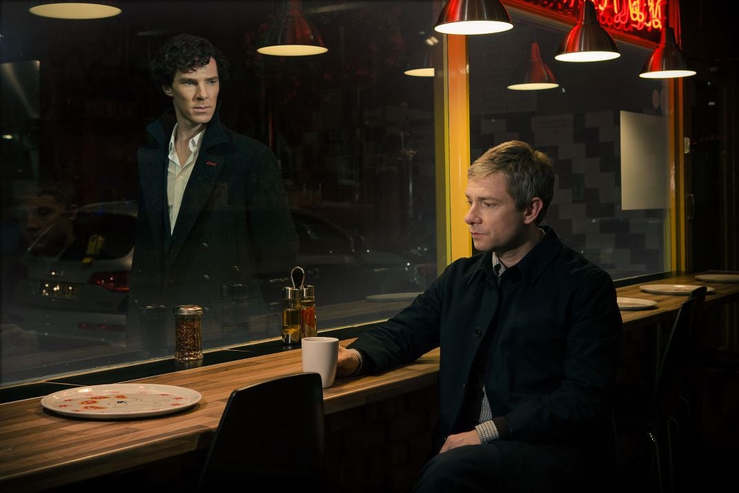 Benedict Cumberbatch and Martin Freeman star in Sherlock series three but the show might not be back for two years...