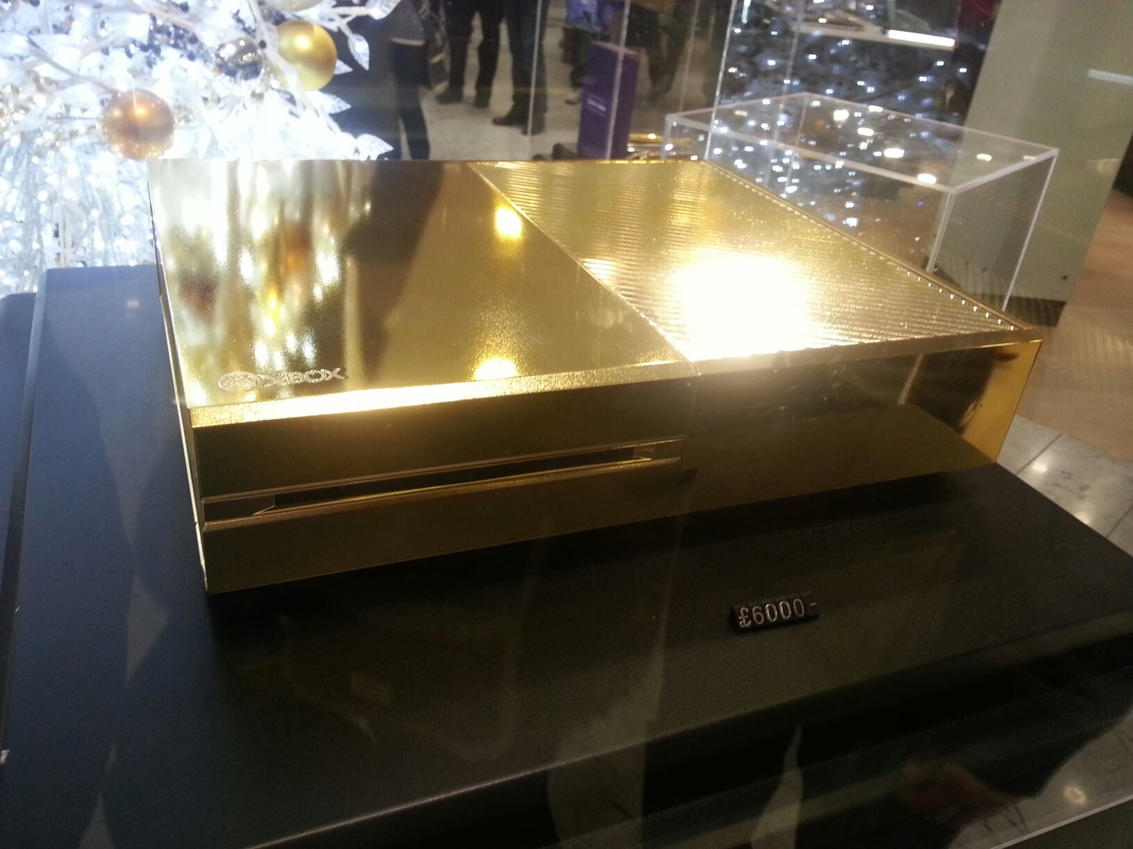 The gold-plated Xbox as spotted by Reddit user SirShyn.